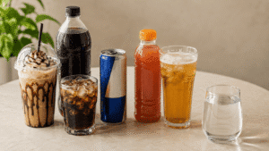 Sugary and highly processed drinks to limit in the morning